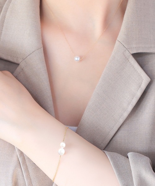 BLOOM（ブルーム）の「6月誕生石  K18 イエローゴールド あこや真珠 ネックレス BLOOM/ブルーム（ネックレス・レディース・イエローゴールド・40cm）」の11枚目の写真