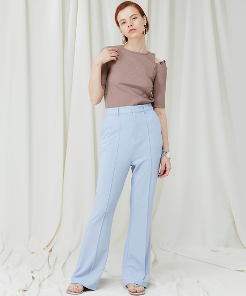 STUDIOUS（ステュディオス）の「【STUDIOUS】ウォッシャブルフレアパンツ（その他パンツ・レディース・ピンク/ブラック/ベージュ/サックスブルー・1/2）」の17枚目の写真