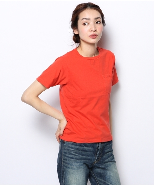 BEAMS BOY（ビームスボーイ）の「HANES / POCKET-TEE（Tシャツ/カットソー・レディース・レッド/グリーン/ブルー/ネイビー/ホワイト/ライトグレー・ONE SIZE）」の6枚目の写真