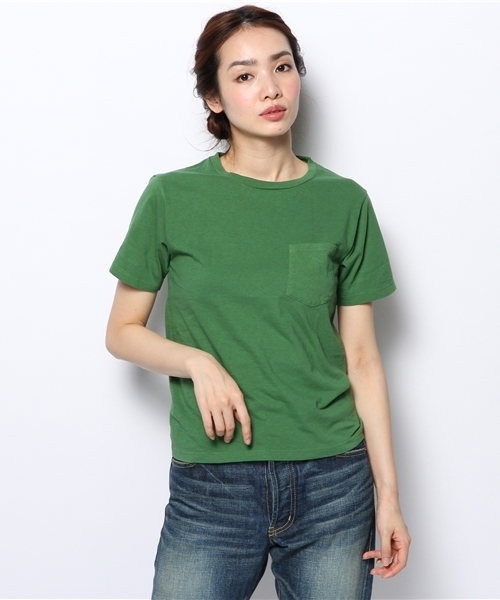 BEAMS BOY（ビームスボーイ）の「HANES / POCKET-TEE（Tシャツ/カットソー・レディース・レッド/グリーン/ブルー/ネイビー/ホワイト/ライトグレー・ONE SIZE）」の4枚目の写真