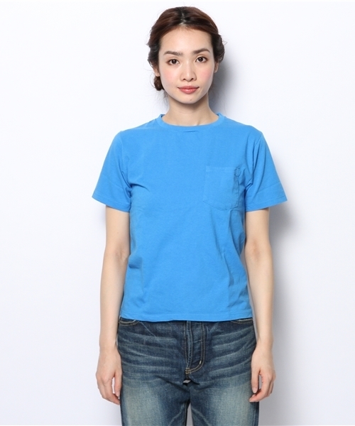 BEAMS BOY（ビームスボーイ）の「HANES / POCKET-TEE（Tシャツ/カットソー・レディース・レッド/グリーン/ブルー/ネイビー/ホワイト/ライトグレー・ONE SIZE）」の7枚目の写真
