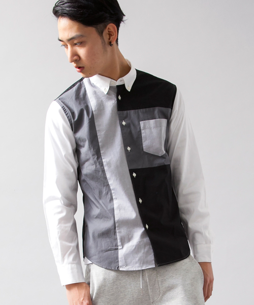 BEAUTY&YOUTH UNITED ARROWS（ビューティーアンドユースユナイテッドアローズ）の「BY ∴ ピン/オックス パネル/クレイジー シャツ◆（シャツ/ブラウス・メンズ・その他1/その他2・SMALL/LARGE/X-LARGE/X-SMALL/MEDIUM）」の2枚目の写真