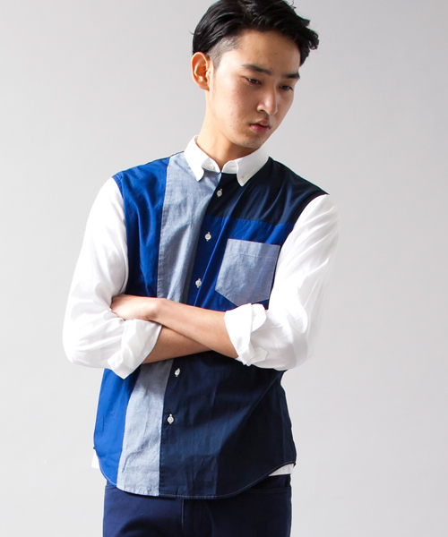 BEAUTY&YOUTH UNITED ARROWS（ビューティーアンドユースユナイテッドアローズ）の「BY ∴ ピン/オックス パネル/クレイジー シャツ◆（シャツ/ブラウス・メンズ・その他1/その他2・SMALL/LARGE/X-LARGE/X-SMALL/MEDIUM）」の8枚目の写真