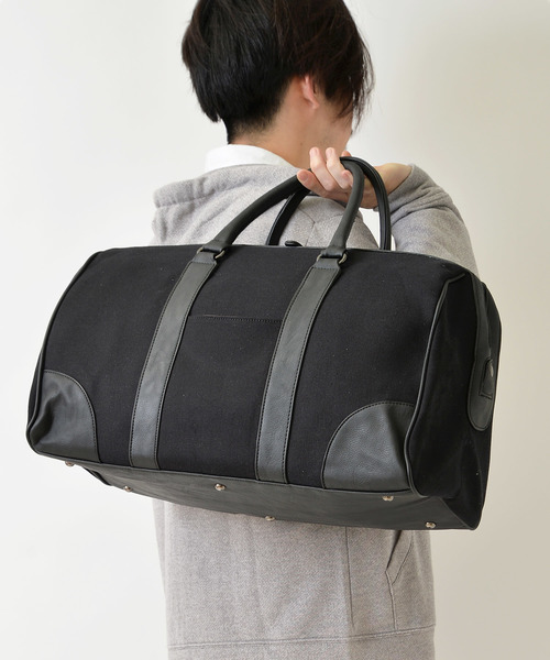 AVANT(アバン)の「【AVANT】キャンバスボストンバッグ(ボストンバッグ・メンズ・ブラック×ブラック/ブラック系その他/グリーン系その他/ブルー系その他/ブルー系その他2・FREE)」の2枚目の写真