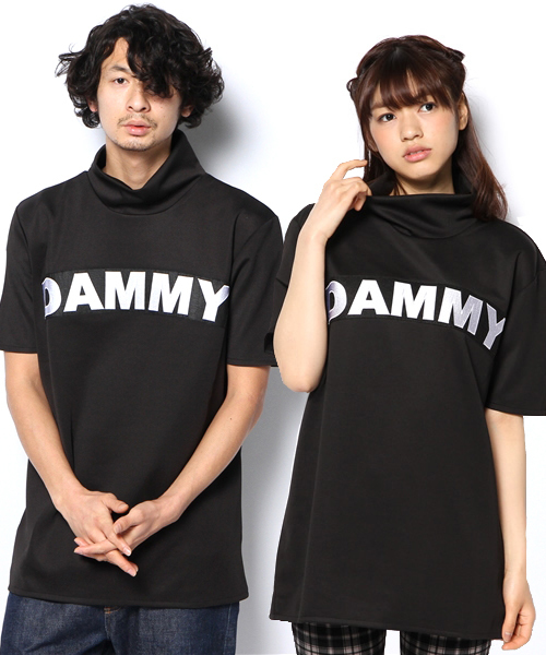 DAMMY(ダミー)の「DAMMY/ハイネックTシャツ(Tシャツ/カットソー・メンズ・ホワイト/ブラック・FREE)」の2枚目の写真