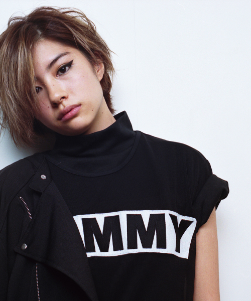 DAMMY(ダミー)の「DAMMY/ハイネックTシャツ(Tシャツ/カットソー・メンズ・ホワイト/ブラック・FREE)」の11枚目の写真