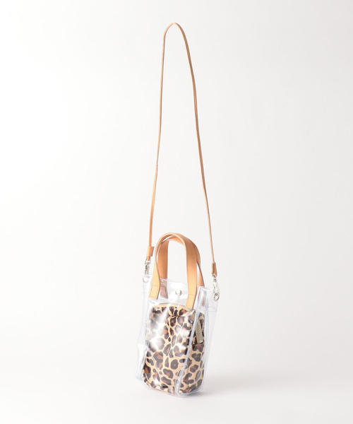 BEAUTY&YOUTH UNITED ARROWS（ビューティーアンドユースユナイテッドアローズ）の「BY∴ PVC インポーチミニトートバッグ -2WAY- ◆（ショルダーバッグ・レディース・ベージュ/ブラック・FREE）」の3枚目の写真