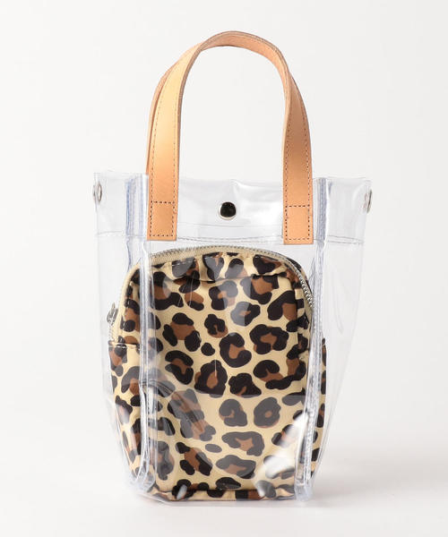 BEAUTY&YOUTH UNITED ARROWS（ビューティーアンドユースユナイテッドアローズ）の「BY∴ PVC インポーチミニトートバッグ -2WAY- ◆（ショルダーバッグ・レディース・ベージュ/ブラック・FREE）」の5枚目の写真