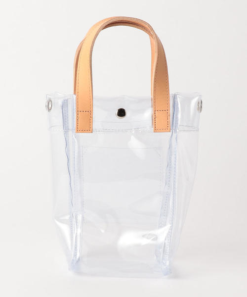 BEAUTY&YOUTH UNITED ARROWS（ビューティーアンドユースユナイテッドアローズ）の「BY∴ PVC インポーチミニトートバッグ -2WAY- ◆（ショルダーバッグ・レディース・ベージュ/ブラック・FREE）」の7枚目の写真