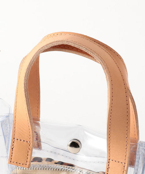 BEAUTY&YOUTH UNITED ARROWS（ビューティーアンドユースユナイテッドアローズ）の「BY∴ PVC インポーチミニトートバッグ -2WAY- ◆（ショルダーバッグ・レディース・ベージュ/ブラック・FREE）」の11枚目の写真