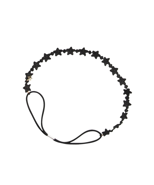 X-girl（エックスガール）の「BRAIDED STAR HAIR BAND（ヘアバンド・レディース・ブラック/レッド/ピンク/パープル/イエロー/グリーン/ブルー・ONE SIZE）」の2枚目の写真