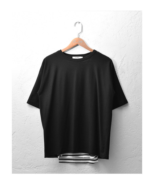 MinoriTY(マイノリティ)の「メンズナノテックビッグシルエットTシャツ&タンクトップアンサンブル 【2点セット】(Tシャツ/カットソー・メンズ・ブラック/ブルー/ワイン/ベージュ/杢グレー/オフホワイト・M/L)」の21枚目の写真