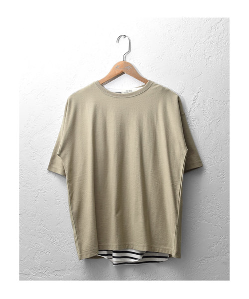 MinoriTY(マイノリティ)の「メンズナノテックビッグシルエットTシャツ&タンクトップアンサンブル 【2点セット】(Tシャツ/カットソー・メンズ・ブラック/ブルー/ワイン/ベージュ/杢グレー/オフホワイト・M/L)」の8枚目の写真