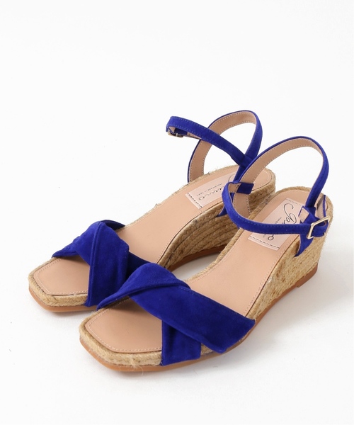 IENA(イエナ)の「GAIMO ストラップウエッジサンダル◆(サンダル・レディース・ブラック/ブルー・38/35/36/37)」の2枚目の写真