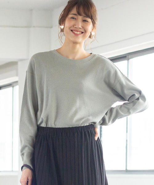 coen（コーエン）の「コットンサーマルロングスリーブカットソー（Tシャツ/カットソー・レディース・ブラウン/カーキ/ナチュラル・FREE）」の3枚目の写真