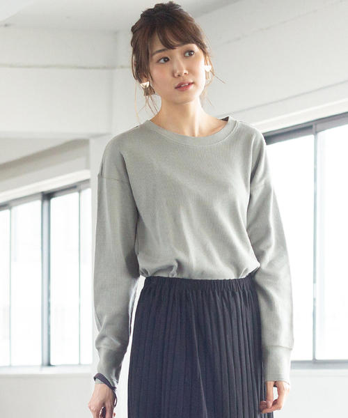 coen（コーエン）の「コットンサーマルロングスリーブカットソー（Tシャツ/カットソー・レディース・ブラウン/カーキ/ナチュラル・FREE）」の4枚目の写真