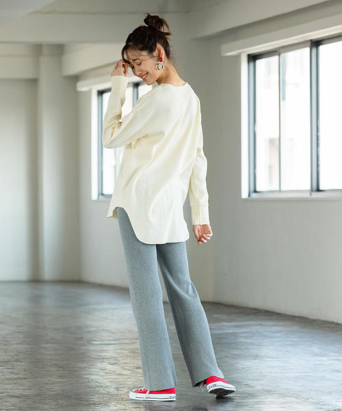 coen（コーエン）の「コットンサーマルロングスリーブカットソー（Tシャツ/カットソー・レディース・ブラウン/カーキ/ナチュラル・FREE）」の9枚目の写真