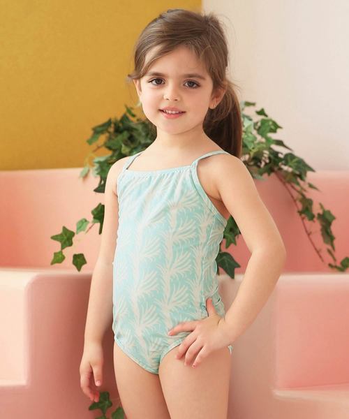 セール キッズ シンプルリーフ ワンピース水着 水着 Osyarevo オシャレボ のファッション通販 Zozotown