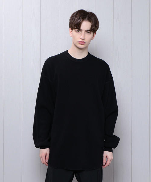 H hbeauty&youth ベルベット長袖トップス エイチビュティー H BEAUTY&YOUTH UNITED ARROWS（エイチビューティーアンドユース