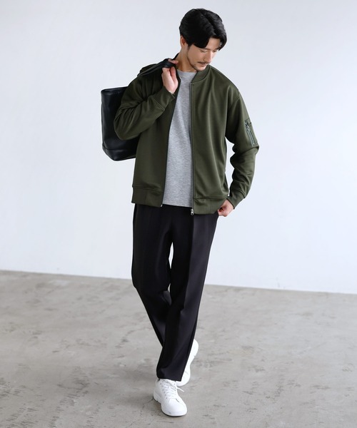 Buyer's Select/ハイブリッドジャージーストレッチMA-1ジャケット（MA