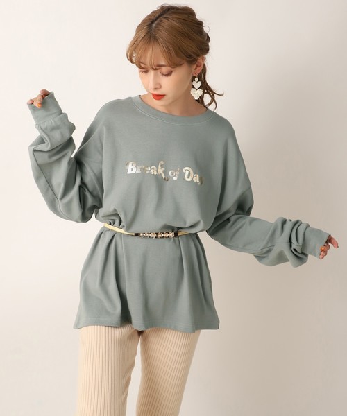 one after another NICE CLAUP（ワンアフターアナザーナイスクラップ）の「プリントロングスリーブTシャツ（Tシャツ/カットソー・レディース・パープル/オフホワイト/グリーン/ベージュ・FREE）」の22枚目の写真