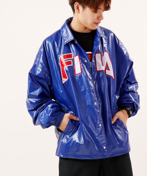 FILA HERITAGE(フィラヘリテージ)の「【FILA heritage】フロントロゴ ナイロンジャケット(ナイロンジャケット・メンズ・ブラック/ブルー系その他/グリーン/イエロー・S/M/L/2XL/XL)」の4枚目の写真