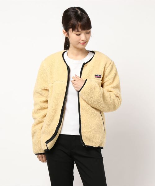 LAST CHANCE SPORTSWEAR（ラストチャンススポーツウェアー）の「【 LAST CHANCE / ラストチャンス 】RETRO BOA FULL ZIP CARDIGAN（その他アウター・レディース・ブラック/ベージュ/イエロー/その他/ライトブラウン・M/L/XL）」の4枚目の写真