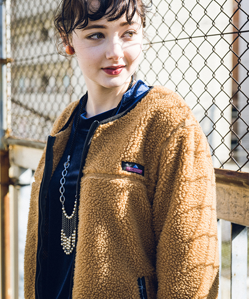 LAST CHANCE SPORTSWEAR（ラストチャンススポーツウェアー）の「【 LAST CHANCE / ラストチャンス 】RETRO BOA FULL ZIP CARDIGAN（その他アウター・レディース・ブラック/ベージュ/イエロー/その他/ライトブラウン・M/L/XL）」の3枚目の写真