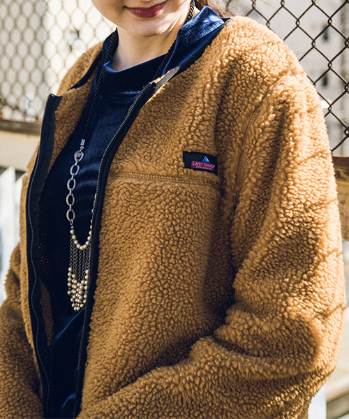 LAST CHANCE SPORTSWEAR（ラストチャンススポーツウェアー）の「【 LAST CHANCE / ラストチャンス 】RETRO BOA FULL ZIP CARDIGAN（その他アウター・レディース・ブラック/ベージュ/イエロー/その他/ライトブラウン・M/L/XL）」の6枚目の写真