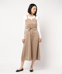 flower | コーデュロイエプロンワンピース(ワンピース)