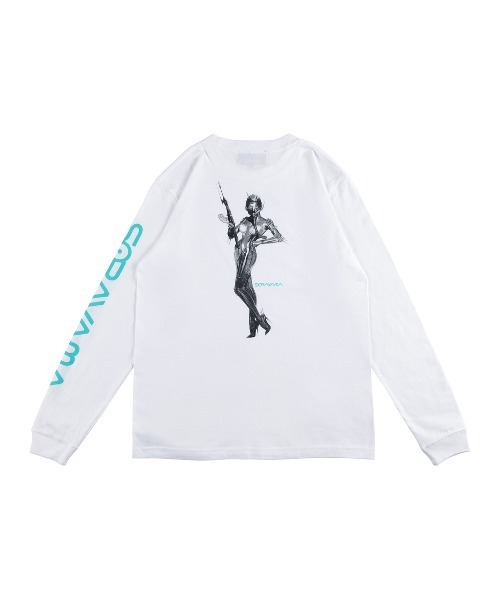 Sync.(スィンク)の「Sync.【HAJIME SORAYAMA】LONG SLEEVE TEE "COMMAND"(Tシャツ/カットソー・メンズ・ブラック/ホワイト・X-LARGE/LARGE/MEDIUM/SMALL/XX-LARGE)」の6枚目の写真