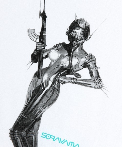 Sync.(スィンク)の「Sync.【HAJIME SORAYAMA】LONG SLEEVE TEE "COMMAND"(Tシャツ/カットソー・メンズ・ブラック/ホワイト・X-LARGE/LARGE/MEDIUM/SMALL/XX-LARGE)」の7枚目の写真