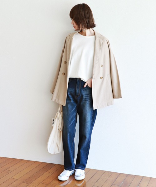 andme(アンドミー)の「ハイウエストストレッチデニムパンツ(デニムパンツ・レディース・ネイビー/ブルー/ブラック系その他・M/L)」の15枚目の写真