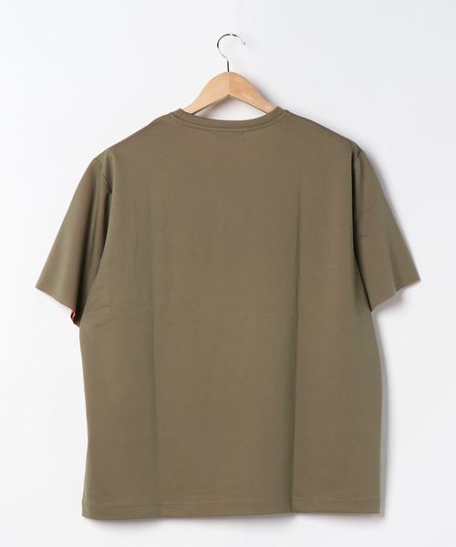 ADAM ET ROPE'（アダムエロペ）の「ボックスシルエット ハイゲージダブルニットT（Tシャツ/カットソー・メンズ・カーキ/ネイビー/ブルー系その他5・M/L）」の4枚目の写真