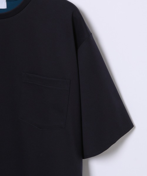 ADAM ET ROPE'（アダムエロペ）の「ボックスシルエット ハイゲージダブルニットT（Tシャツ/カットソー・メンズ・カーキ/ネイビー/ブルー系その他5・M/L）」の10枚目の写真