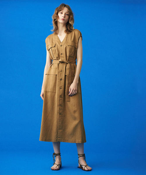 ラチネ Vネックミリタリーワンピース シャツワンピース Tomorrowland トゥモローランド のファッション通販 Zozotown