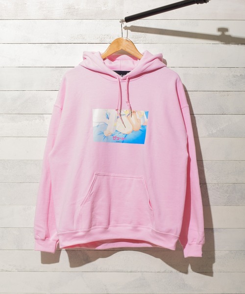 THE Nookie(ザヌーキー)の「《THE nookie》ANIME2 SWEAT PARKA(パーカー・レディース・ピンク/ブラック・FREE)」の2枚目の写真