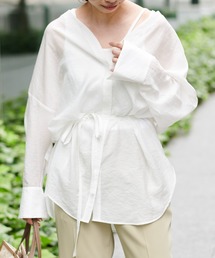 DouDou | ウエストマークシアーシャツ(シャツ/ブラウス)