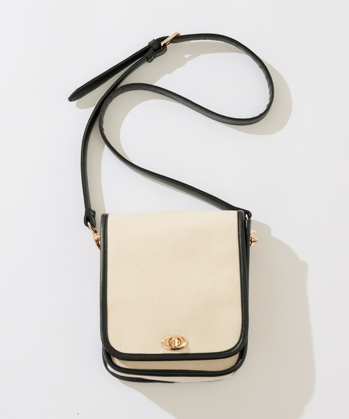 natural couture(ナチュラルクチュール)の「レトロ金具ショルダー(ショルダーバッグ・レディース・オレンジ/モカ/アイボリー/オフホワイト・FREE)」の1枚目の写真