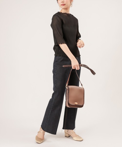 natural couture(ナチュラルクチュール)の「レトロ金具ショルダー(ショルダーバッグ・レディース・オレンジ/モカ/アイボリー/オフホワイト・FREE)」の11枚目の写真