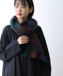【 CUSHENDALE / カシュヘンデール 】BRUSHED MOHAIR SCARF ブラッシュモヘア マフラー