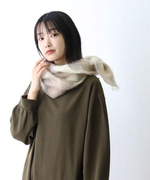 Cushendale モヘアマフラー アイルランド製 約200m セール】【 CUSHENDALE / カシュヘンデール 】BRUSHED MOHAIR SCARF