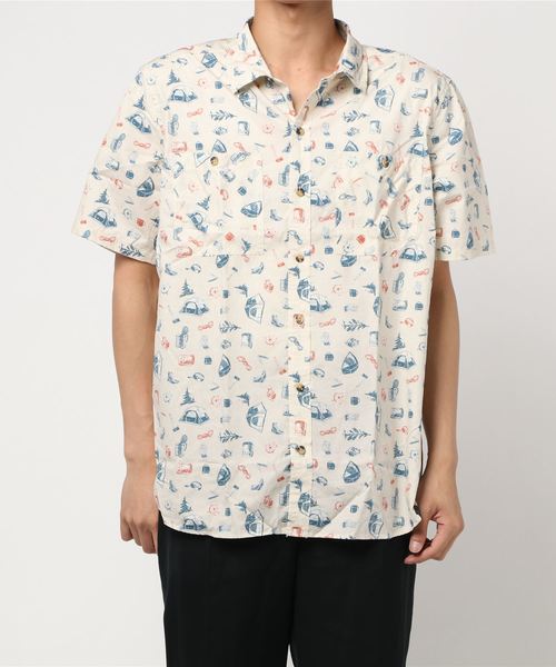 L.L.Bean（エルエルビーン）の「オッター・クリフ・シャツ、半袖　プリント 米国フィット・レギュラー（シャツ/ブラウス・メンズ・ホワイト/ダークグリーン/ネイビー/ダークインディゴブルー/ホワイト系/ホワイト系1/ブルー/ブルー系その他/グリーン系その他・SMALL/MEDIUM/LARGE）」の16枚目の写真