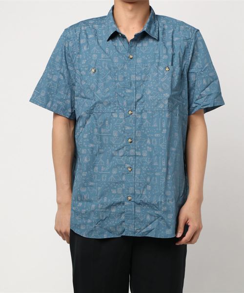 L.L.Bean（エルエルビーン）の「オッター・クリフ・シャツ、半袖　プリント 米国フィット・レギュラー（シャツ/ブラウス・メンズ・ホワイト/ダークグリーン/ネイビー/ダークインディゴブルー/ホワイト系/ホワイト系1/ブルー/ブルー系その他/グリーン系その他・SMALL/MEDIUM/LARGE）」の14枚目の写真