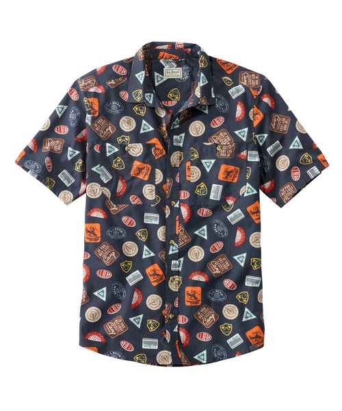 L.L.Bean（エルエルビーン）の「オッター・クリフ・シャツ、半袖　プリント 米国フィット・レギュラー（シャツ/ブラウス・メンズ・ホワイト/ダークグリーン/ネイビー/ダークインディゴブルー/ホワイト系/ホワイト系1/ブルー/ブルー系その他/グリーン系その他・SMALL/MEDIUM/LARGE）」の17枚目の写真