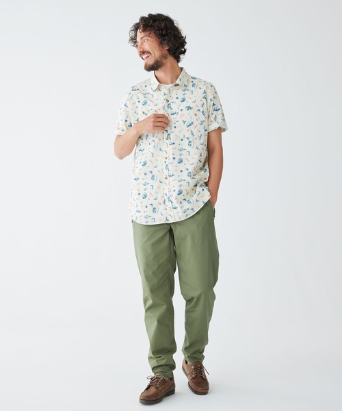 L.L.Bean（エルエルビーン）の「オッター・クリフ・シャツ、半袖　プリント 米国フィット・レギュラー（シャツ/ブラウス・メンズ・ホワイト/ダークグリーン/ネイビー/ダークインディゴブルー/ホワイト系/ホワイト系1/ブルー/ブルー系その他/グリーン系その他・SMALL/MEDIUM/LARGE）」の18枚目の写真