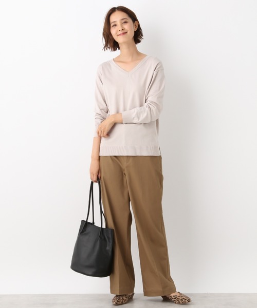 LEPSIM（レプシィム）の「ピーチストレートパンツ　891765（チノパンツ・レディース・チャコールグレー/ダークグリーン/ブラウン/オフホワイト・SMALL/MEDIUM/LARGE/SS）」の8枚目の写真