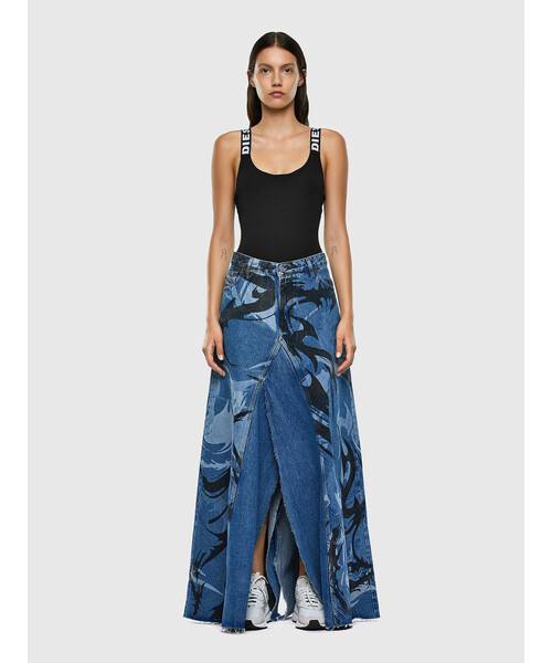DIESEL（ディーゼル）の「レディース スカート Aラインロングデニム  