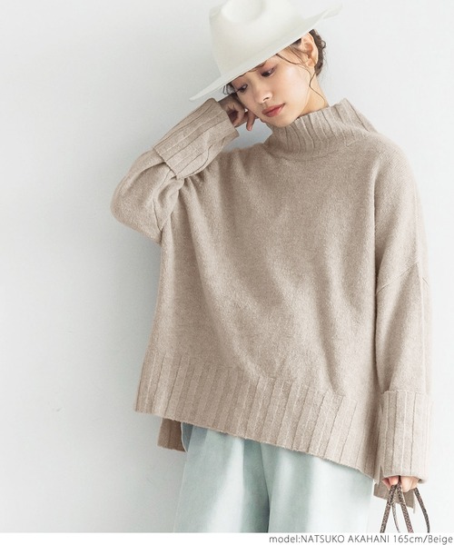 coca(coca)(コカ)の「ハイネックニット(ニット/セーター・レディース・チャコールグレー/ベージュ・ONE SIZE)」の13枚目の写真