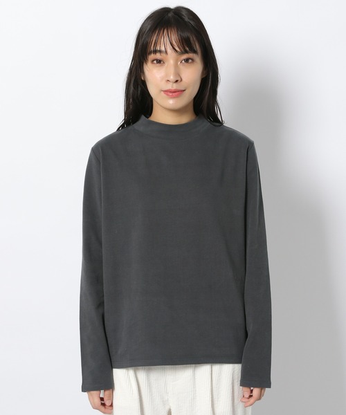 LAKOLE（ラコレ）の「ピーチソフテストモックネックロングTシャツ / LAKOLE（Tシャツ/カットソー・レディース・ダークオリーブ/オフホワイト/チャコール/ダークブラウン・SMALL/MEDIUM）」の13枚目の写真